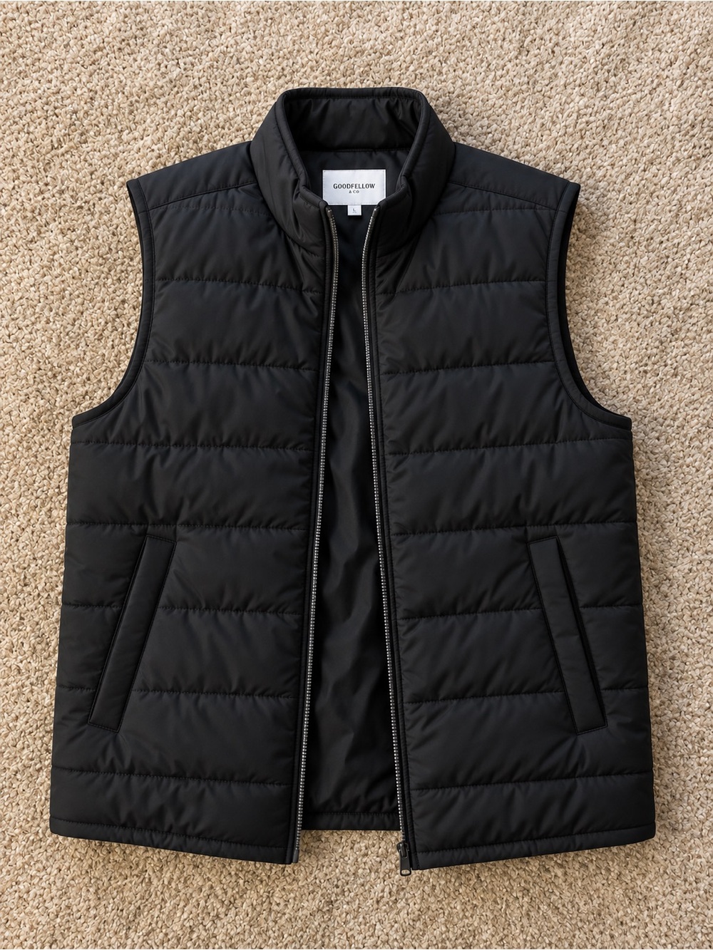 Goodfellow & Co Black Quilted Puffer Vest